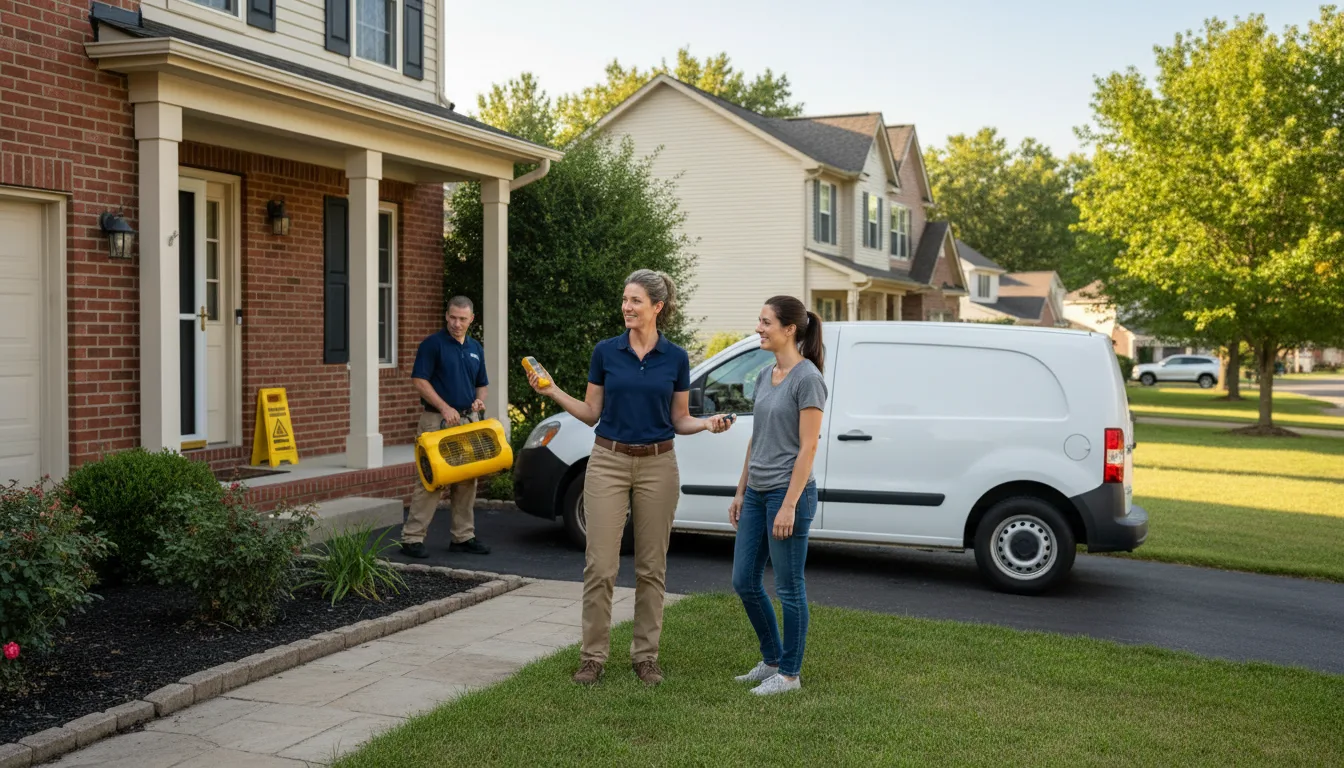 Residential water damage restoration in Ashton, IL